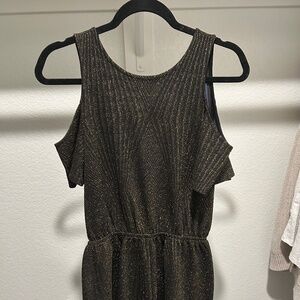 Black and gold sparkled romper